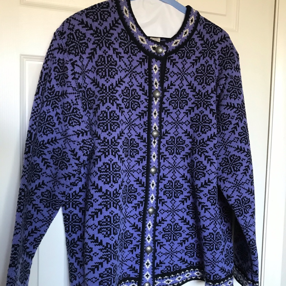 LL Bean 100% merino wool button up sweater
